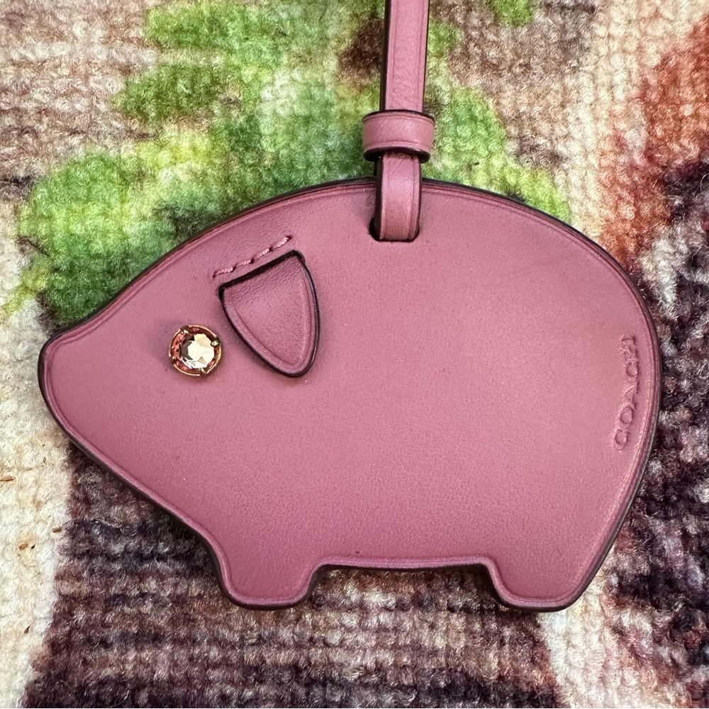Coach Leather Pig Ornament bag charm